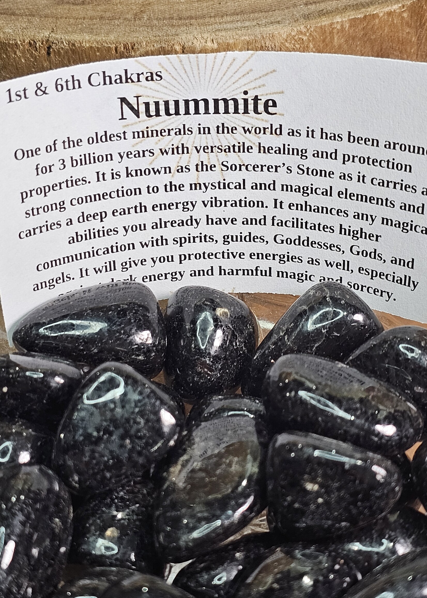 Nuummite Tumbled, Medium