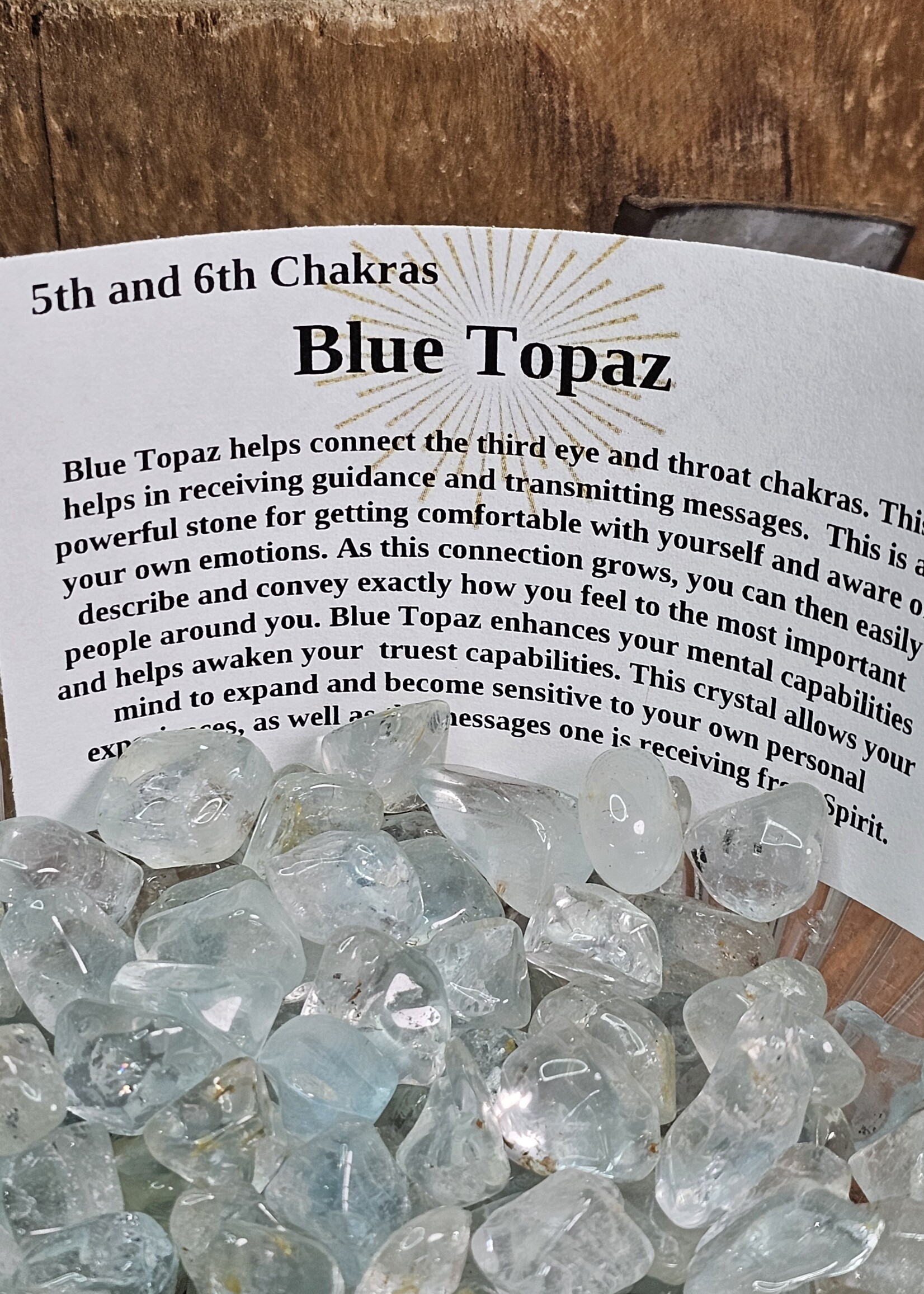 Blue Topaz Tumbled, Small
