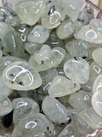 Epidote Included Prehnite Tumbled