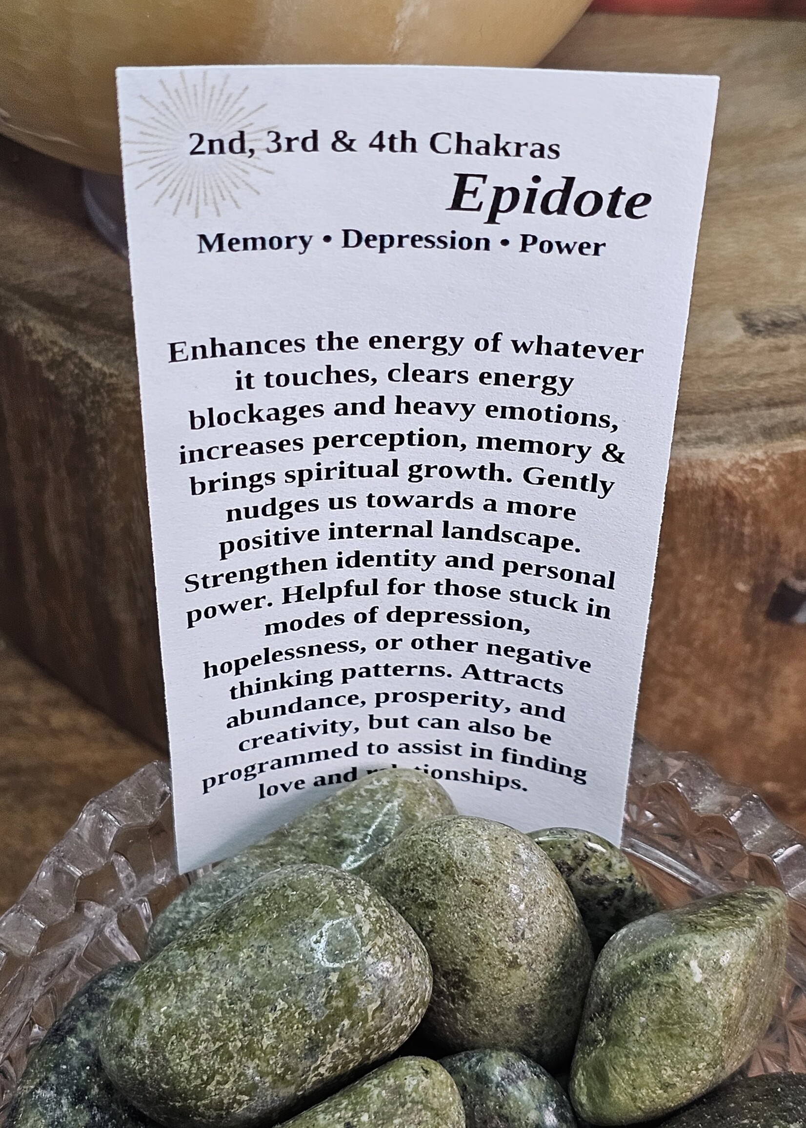 Epidote Tumbled, Medium