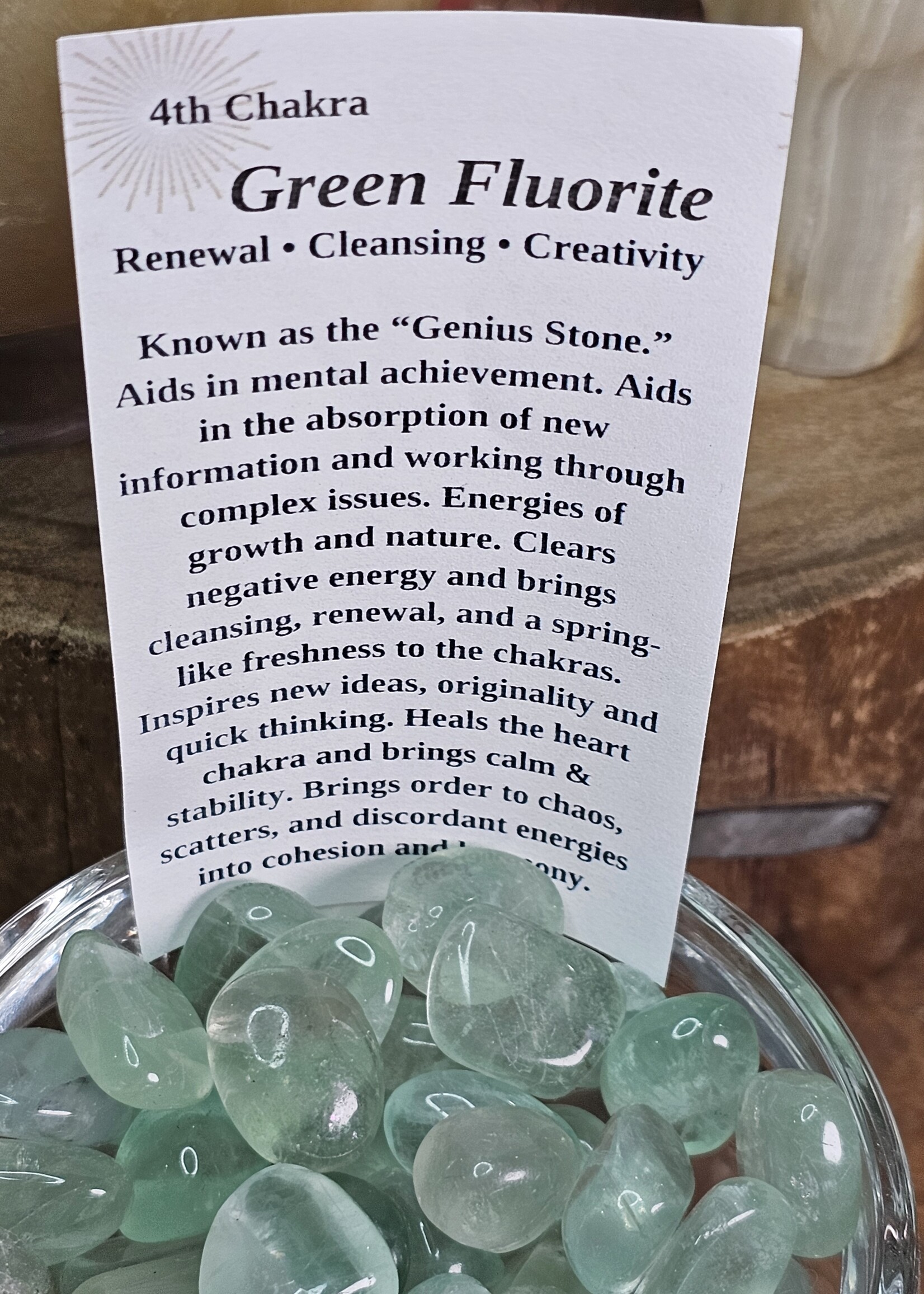 Green Fluorite Tumbled