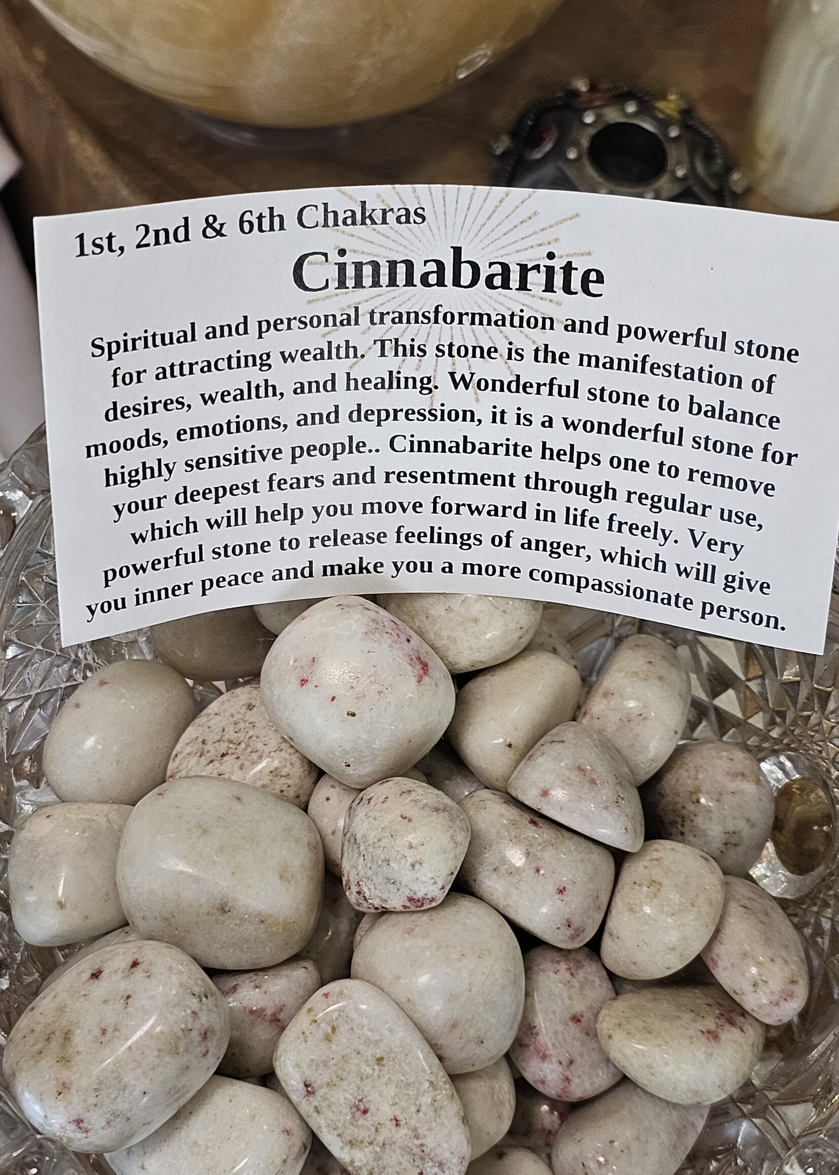 Cinnabarite Tumbled