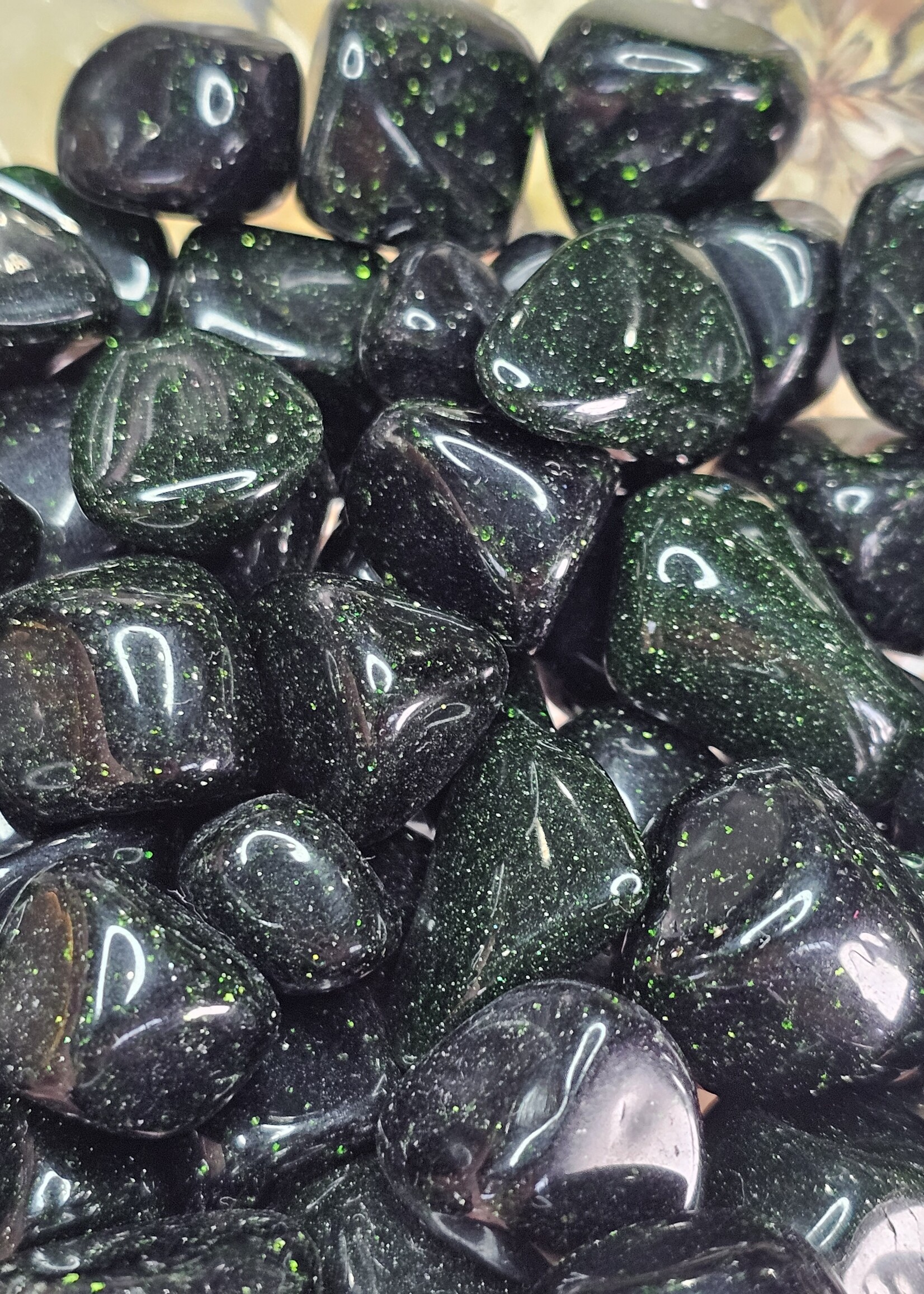 Green Goldstone Tumbled, Small
