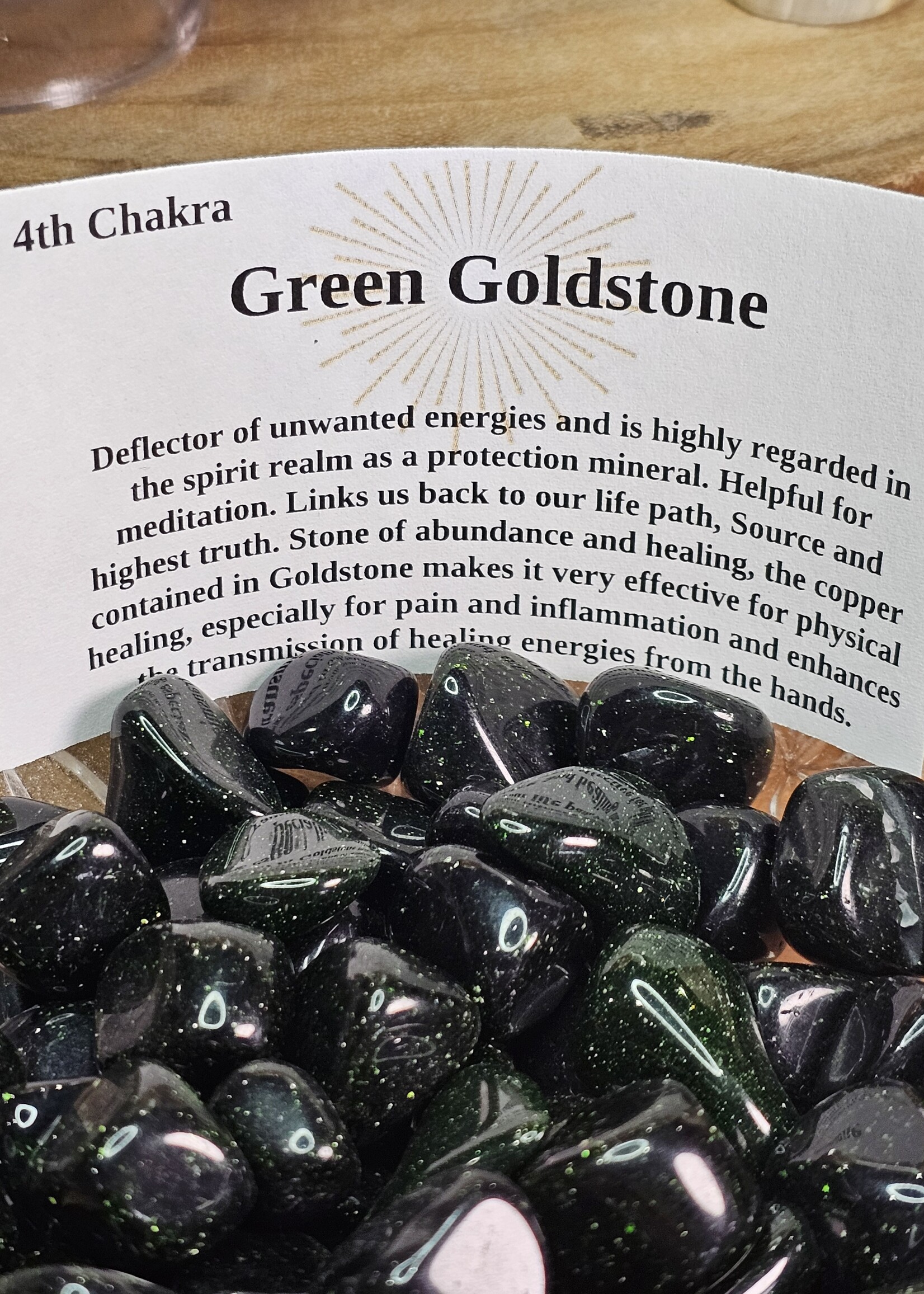 Green Goldstone Tumbled, Small
