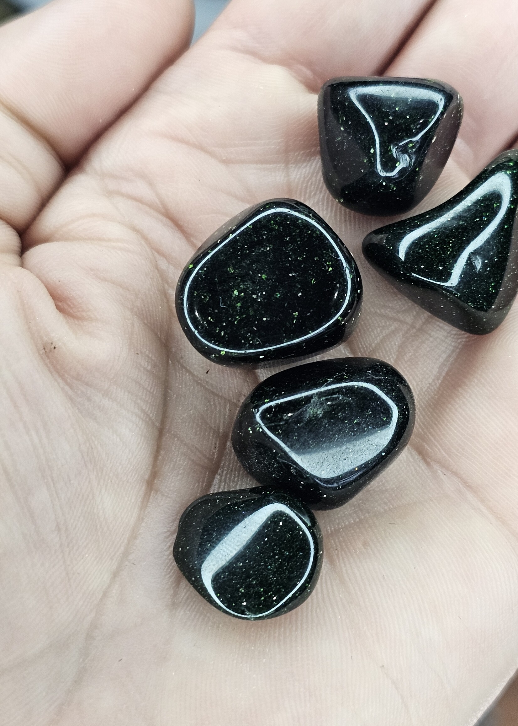 Green Goldstone Tumbled, Small