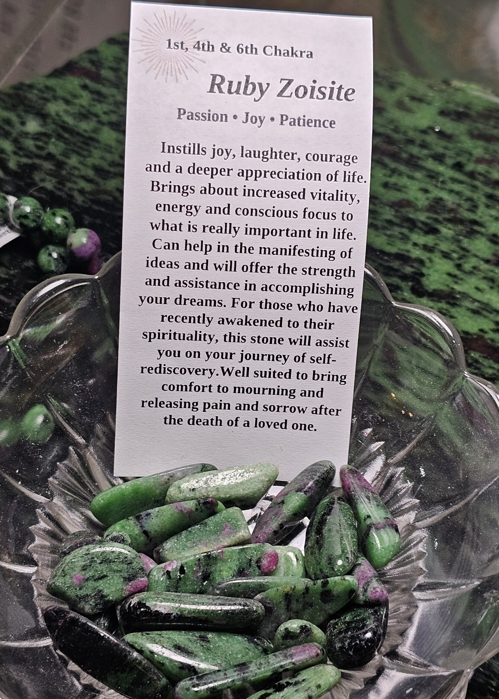 Ruby Zoisite Tumbled, Small