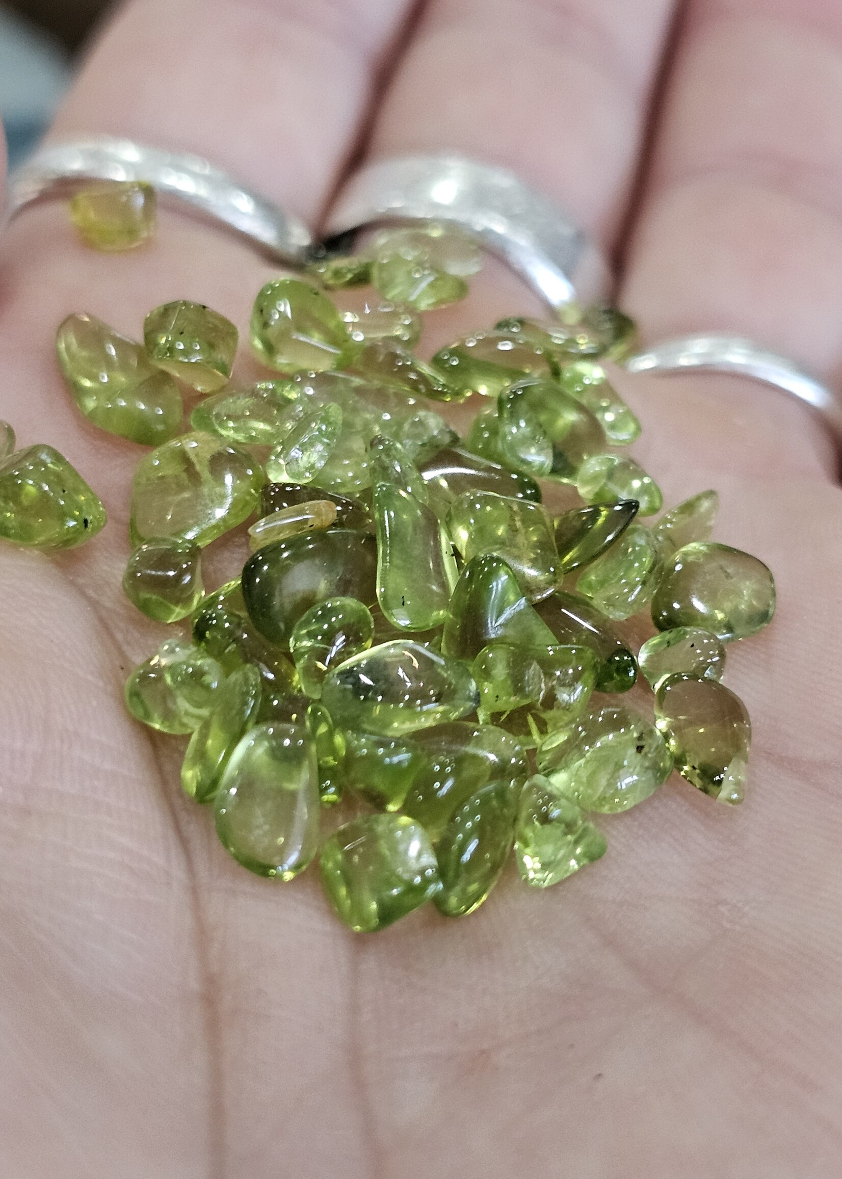 Peridot Tiny Pair Tumbled