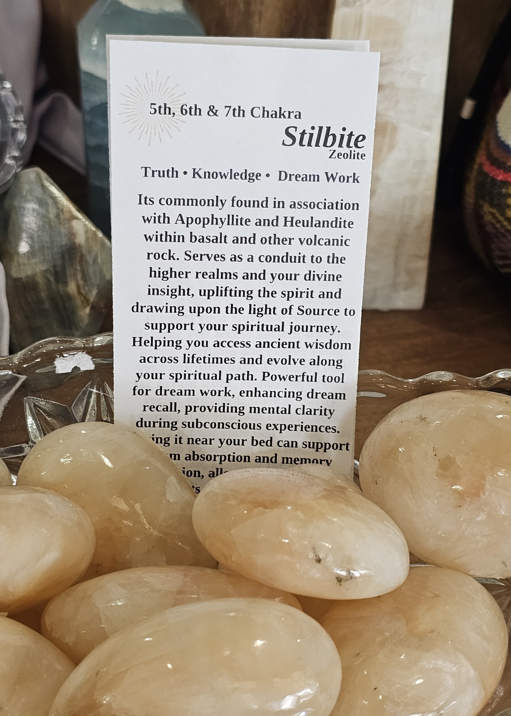 Stilbite Palm Stone 2x1.5"