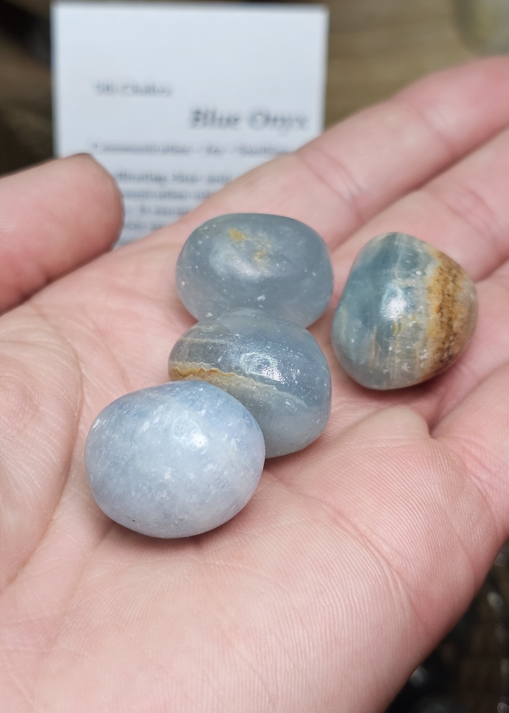 Blue Onyx, Tumbled Medium