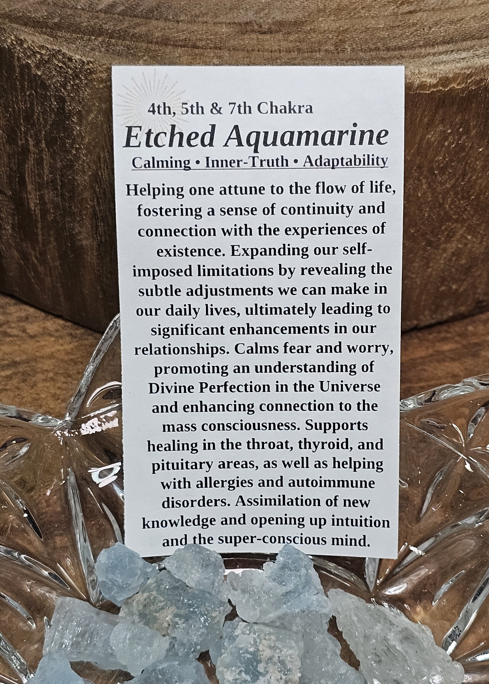 Etched Aquamarine Natural, Small