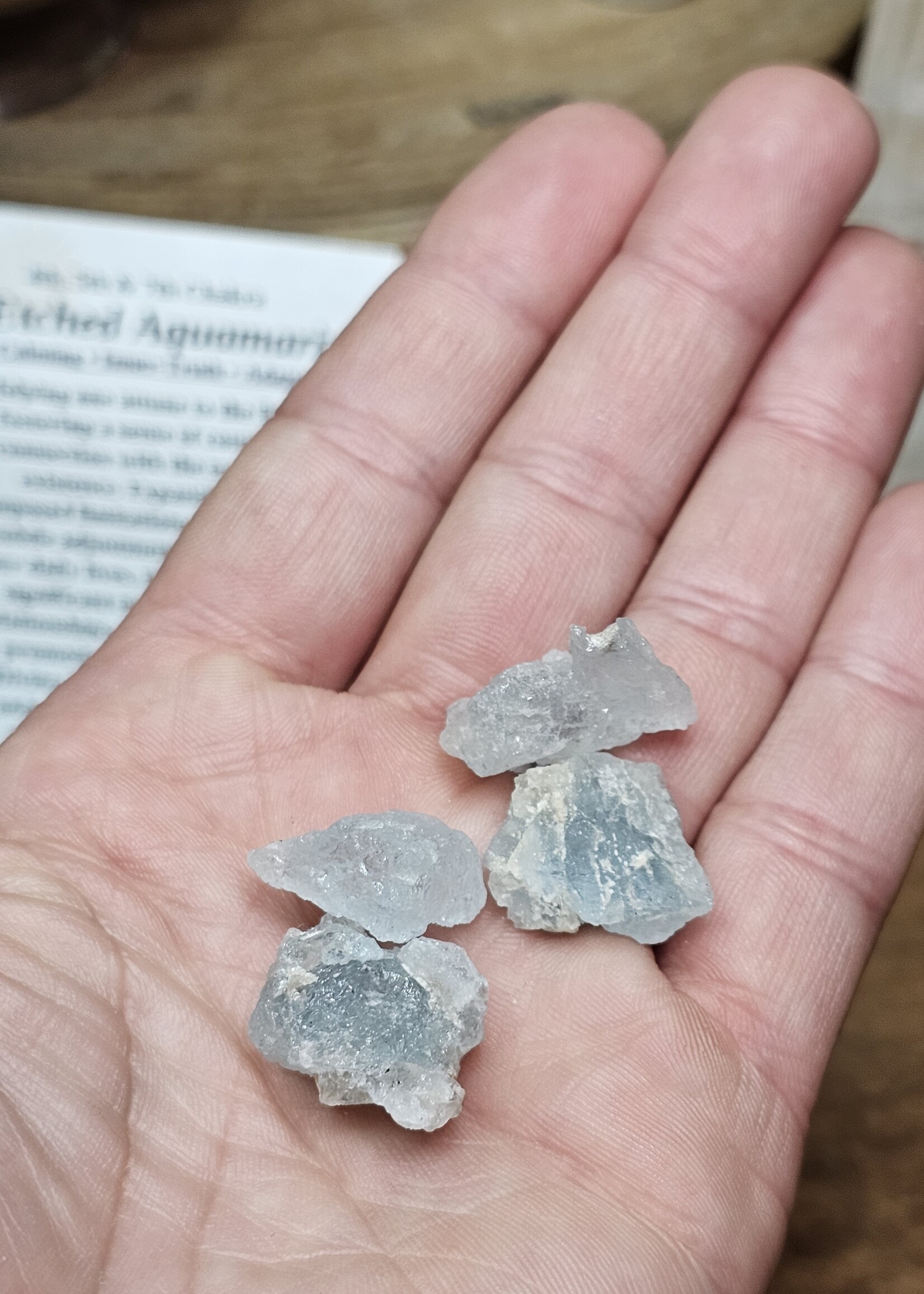 Etched Aquamarine Natural, Small