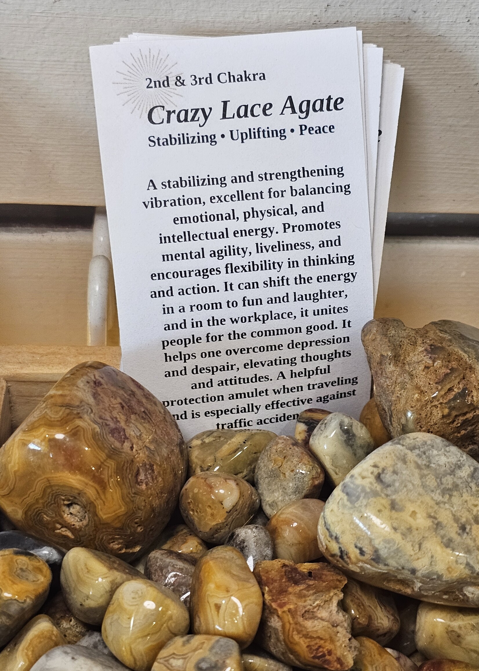 Crazy Lace Agate Tumbled