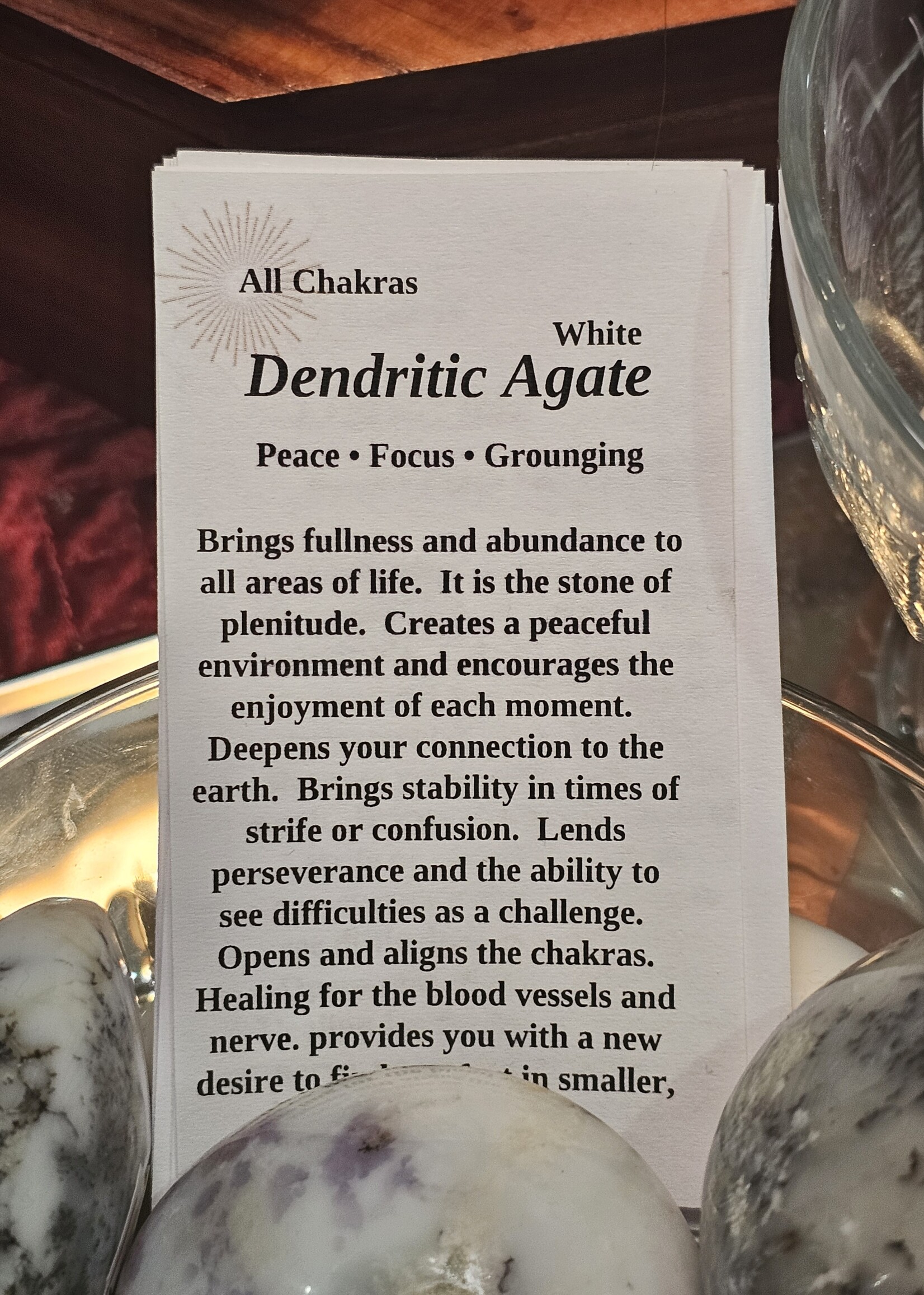 Dendritic Agate Palm Stone