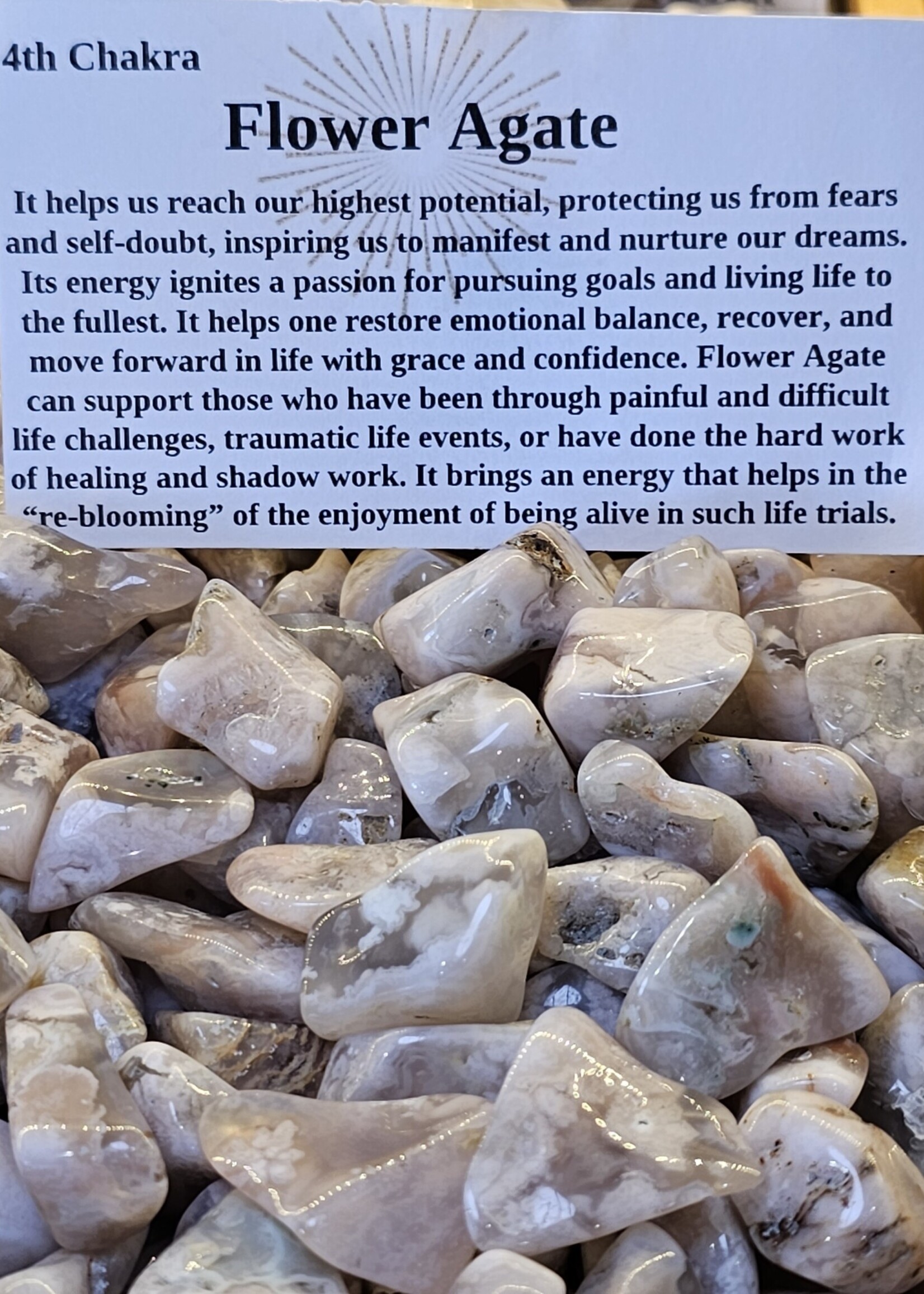 Flower Agate Tumbled