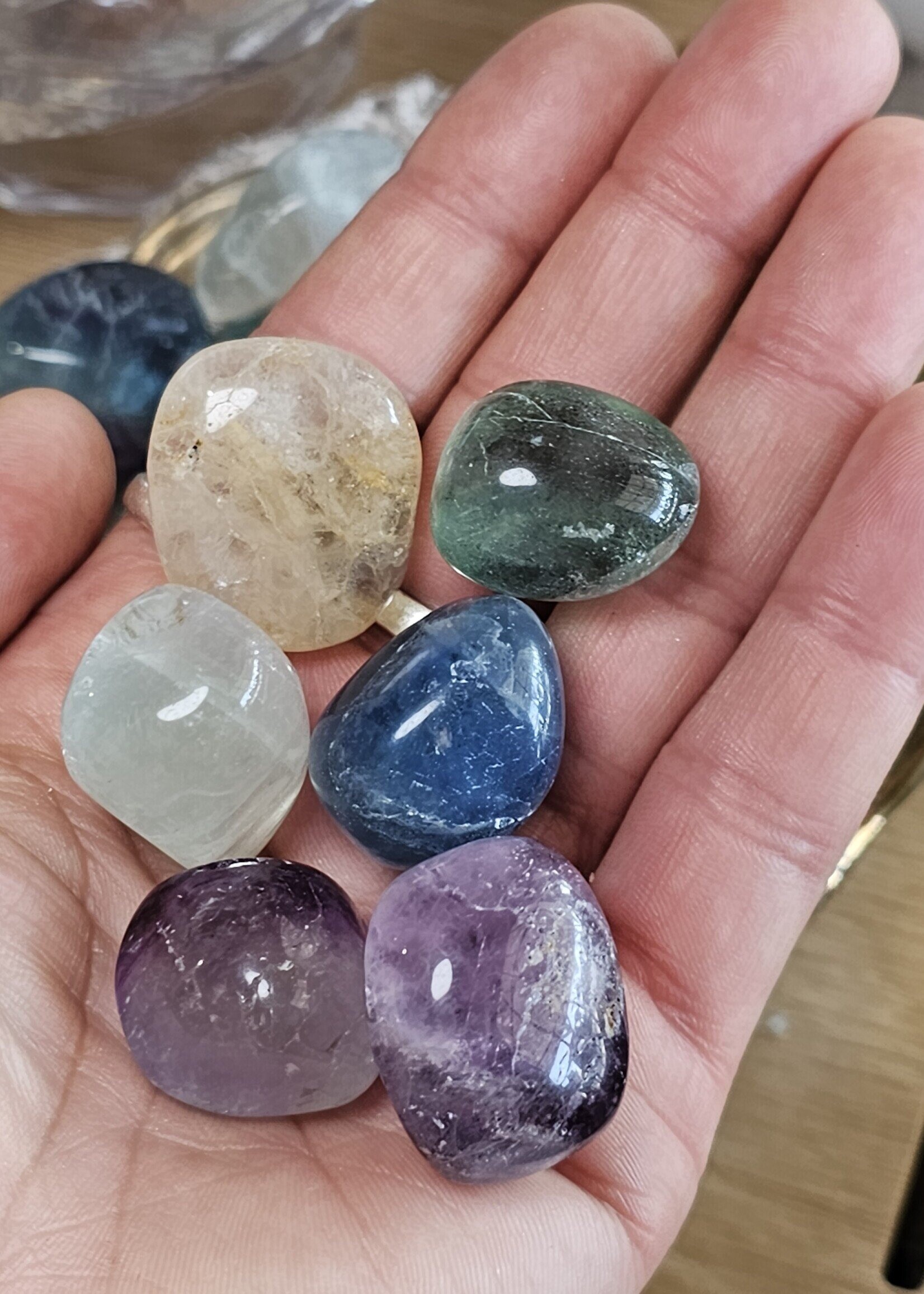 Rainbow Fluorite Tumbled