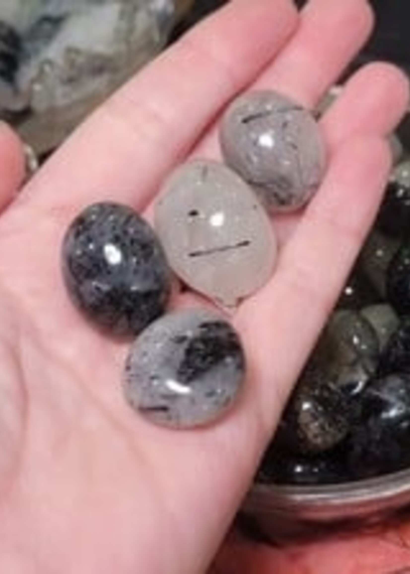 Tourmalated Quartz Tumbled