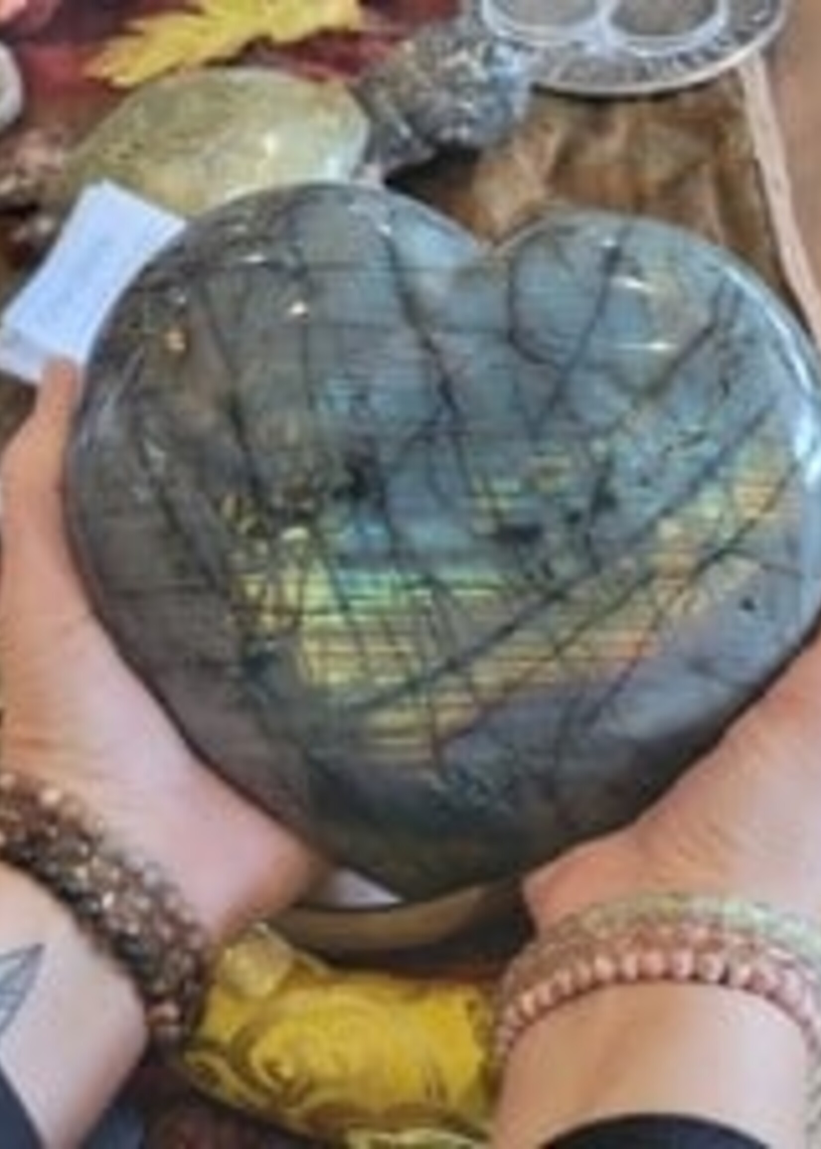 Labradorite Heart