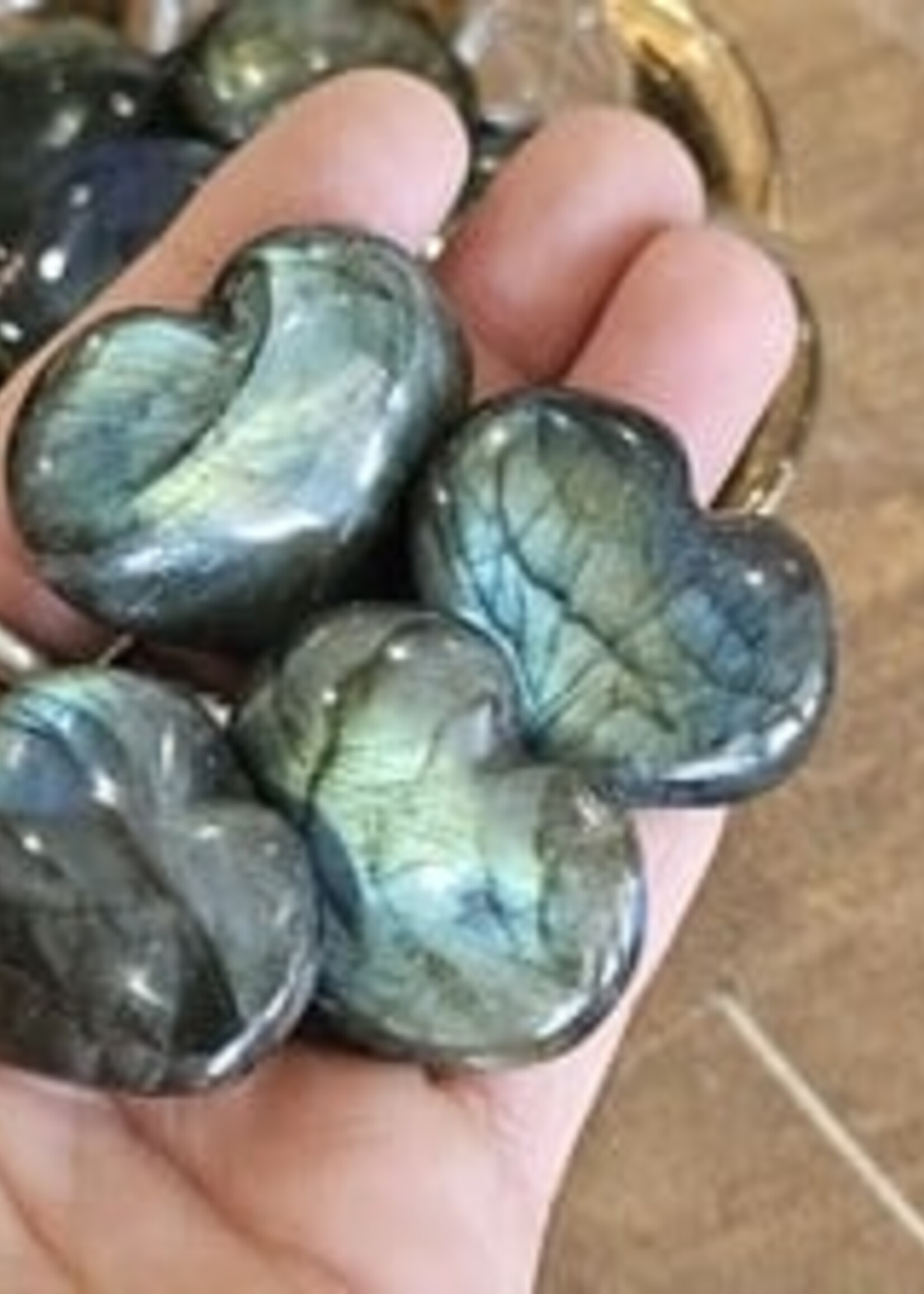 Labradorite Heart