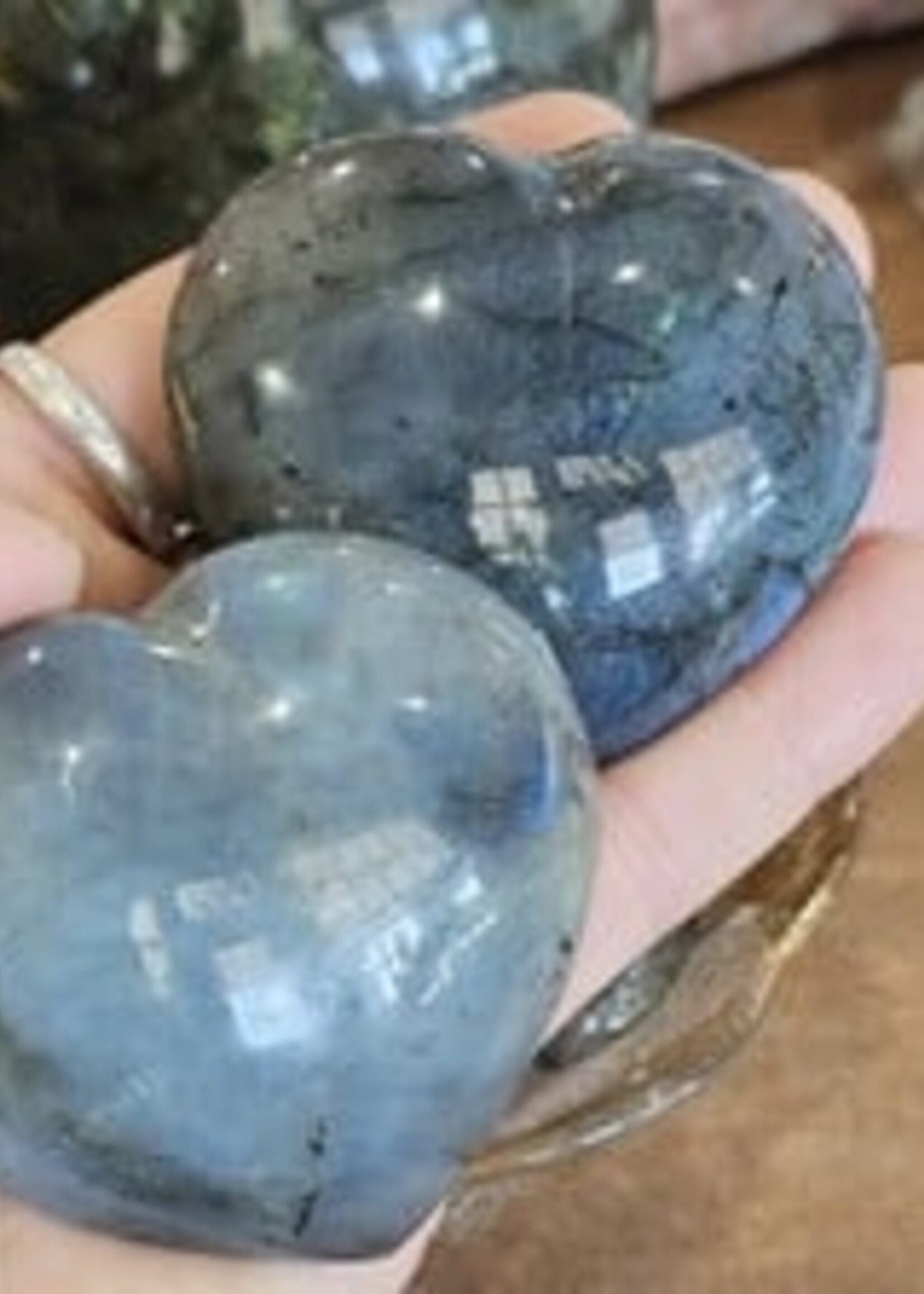 Labradorite Heart