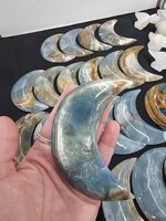 Blue Onyx Moon 4" x 2" carving