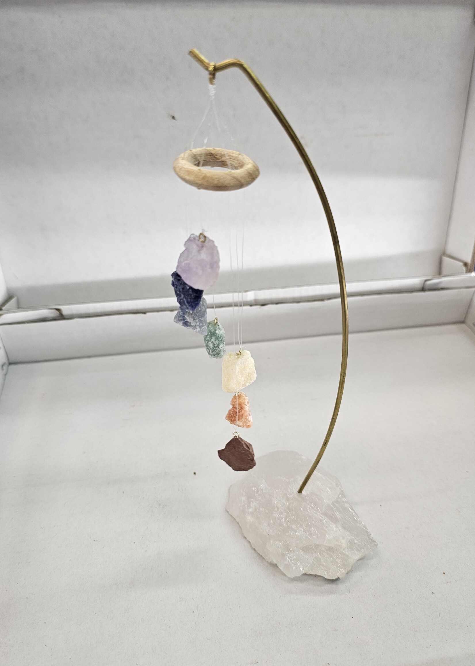 Desk Mobile, Mini, Rose Quartz Base (3x2x6")