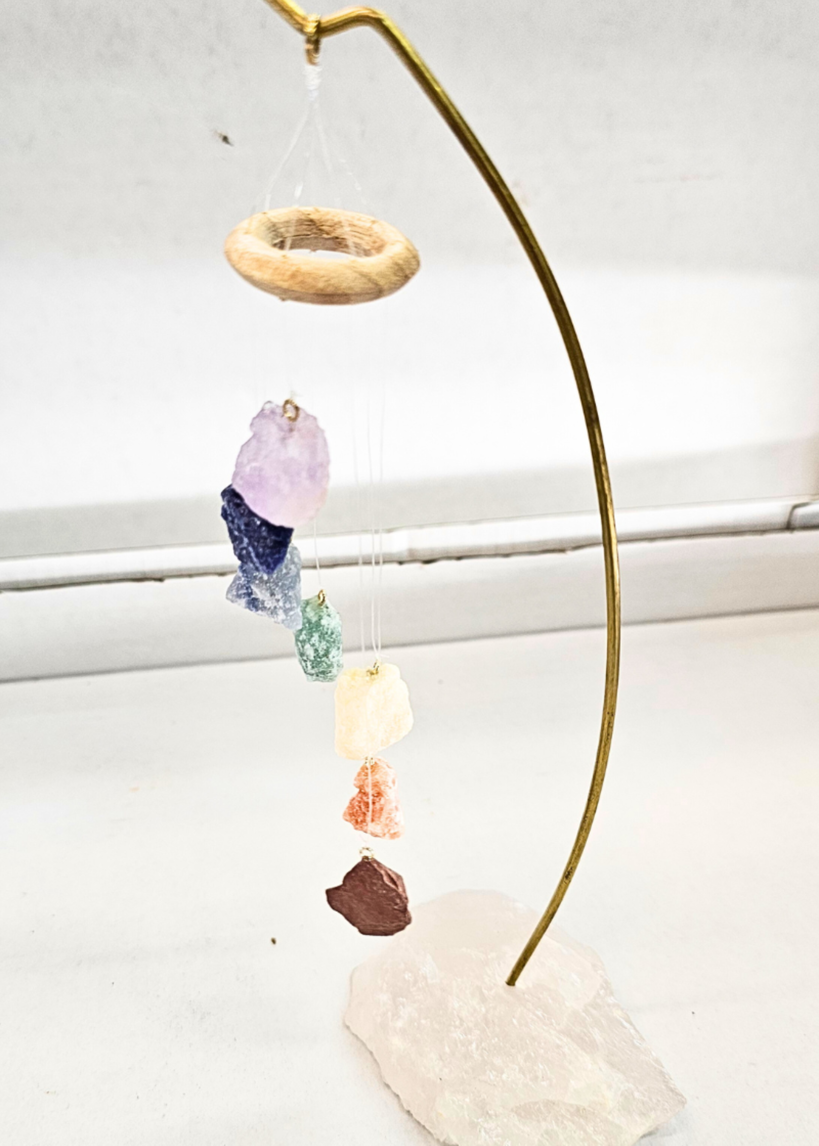 Desk Mobile, Mini, Rose Quartz Base (3x2x6")