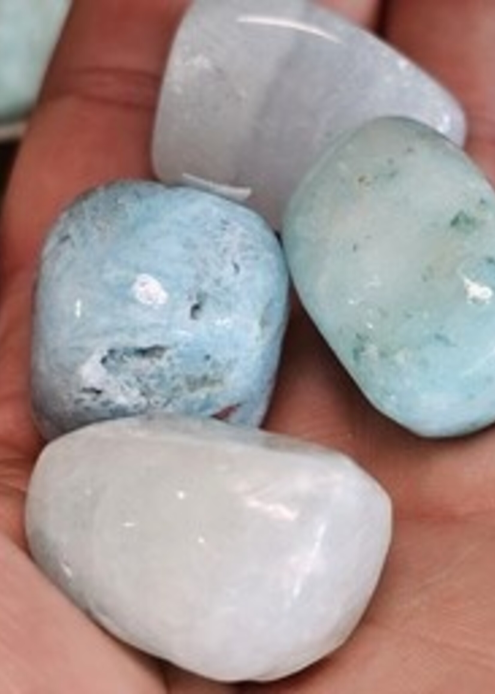 Blue Aragonite Tumbled