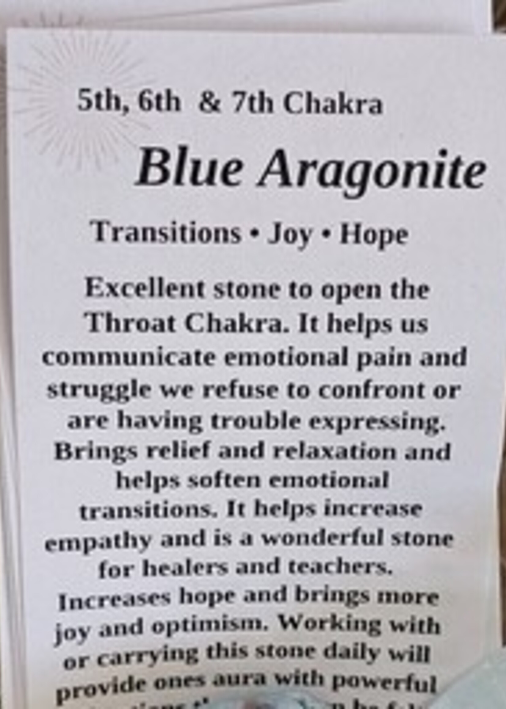 Blue Aragonite Tumbled