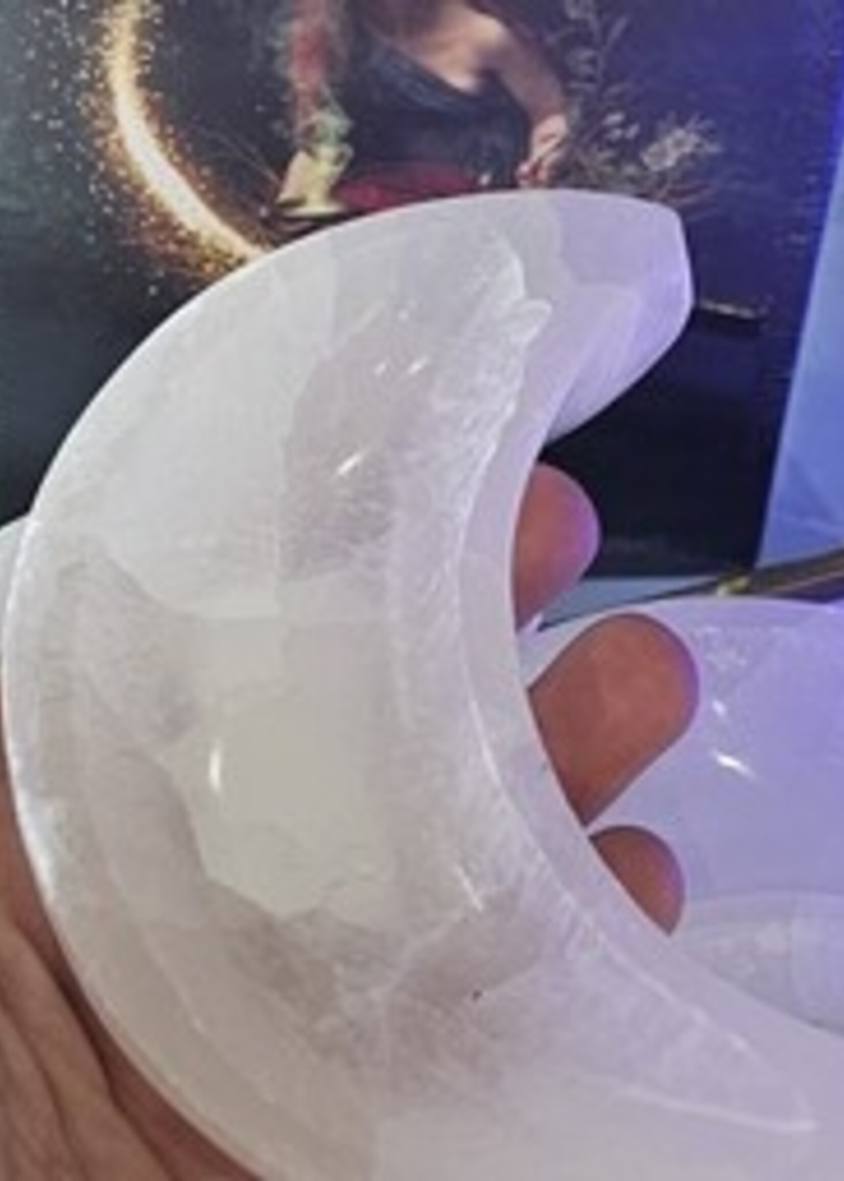 Selenite Moon Bowl