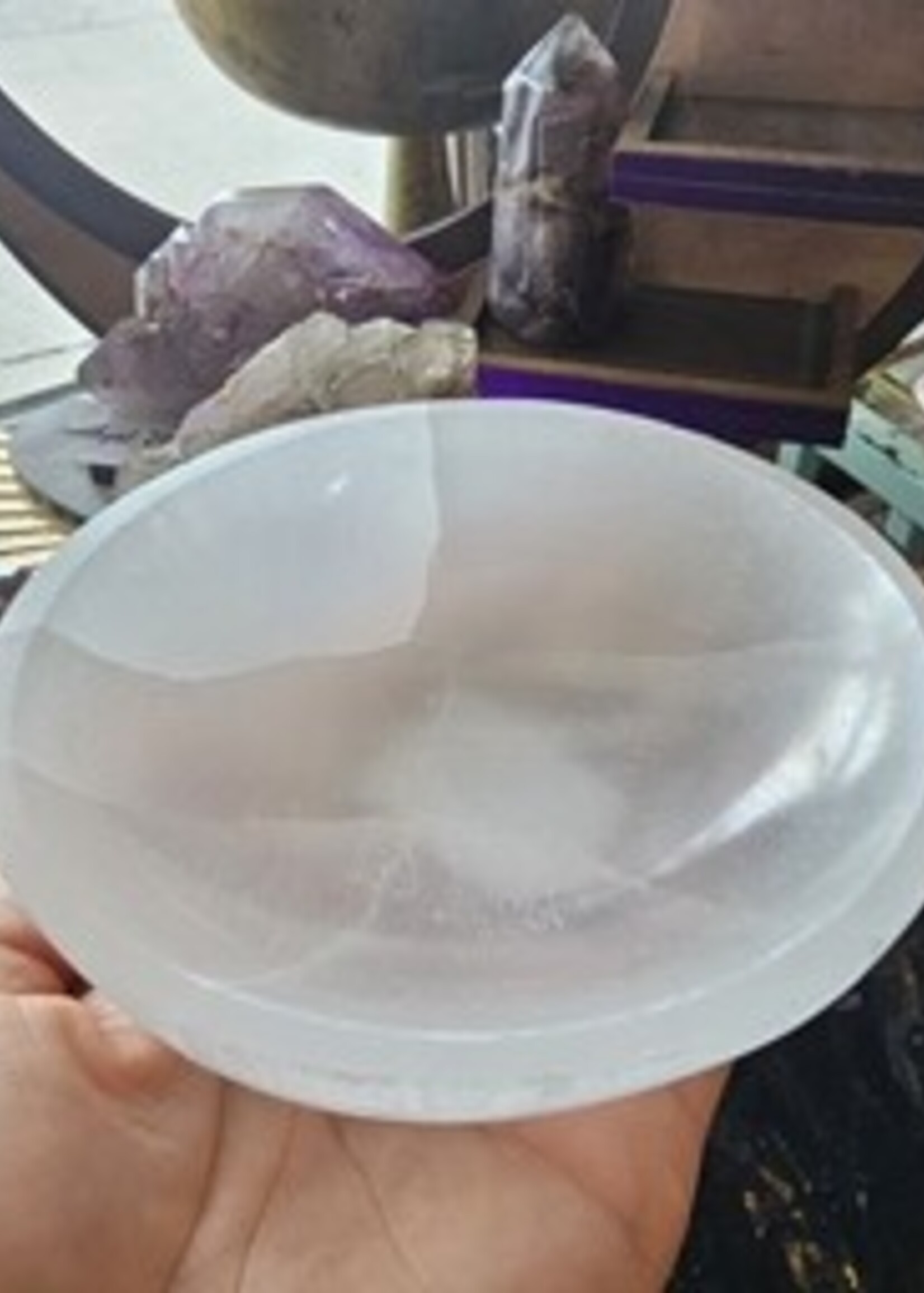 Selenite Round Bowl