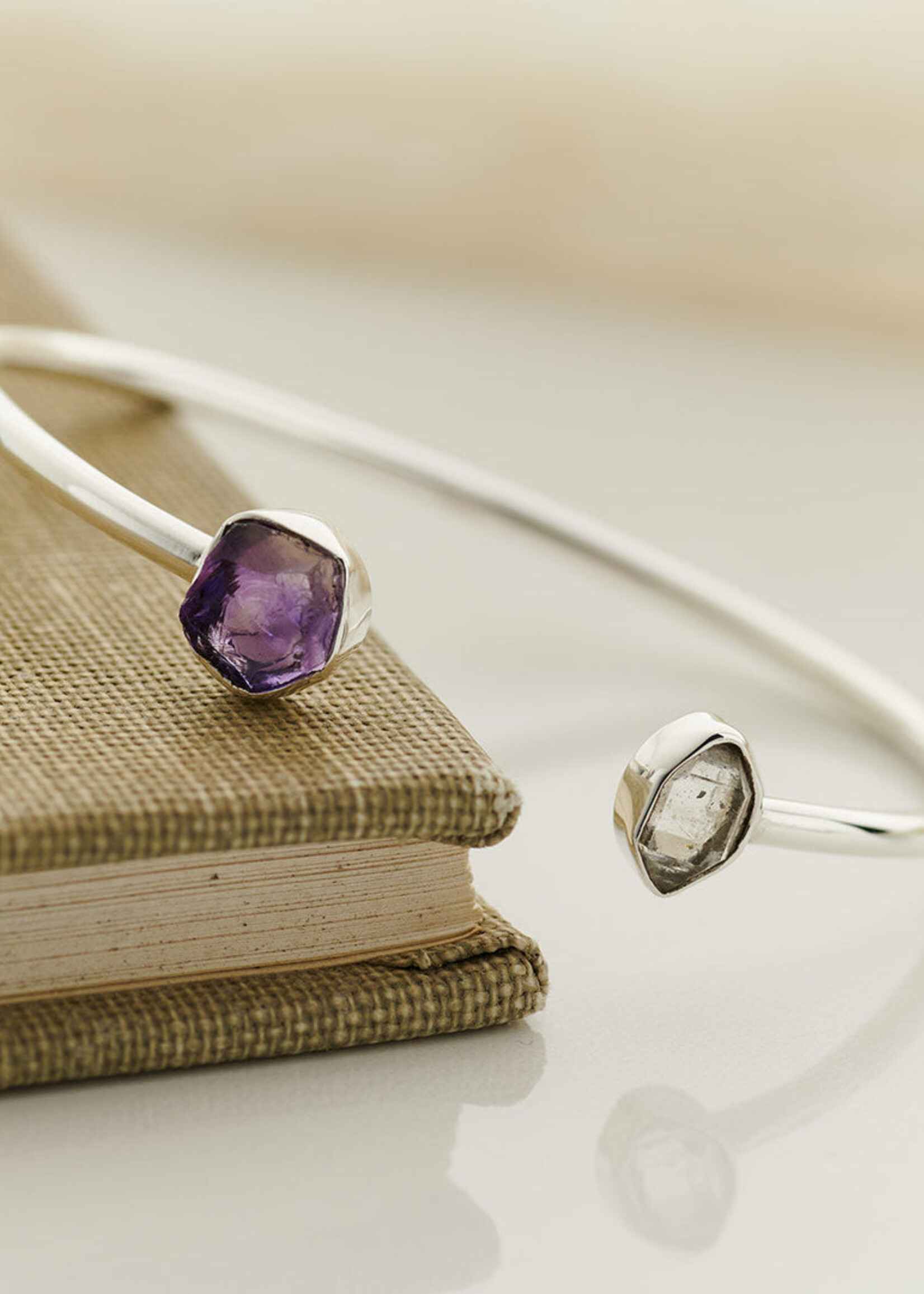 2 Stone Sterling Silver Bracelet,