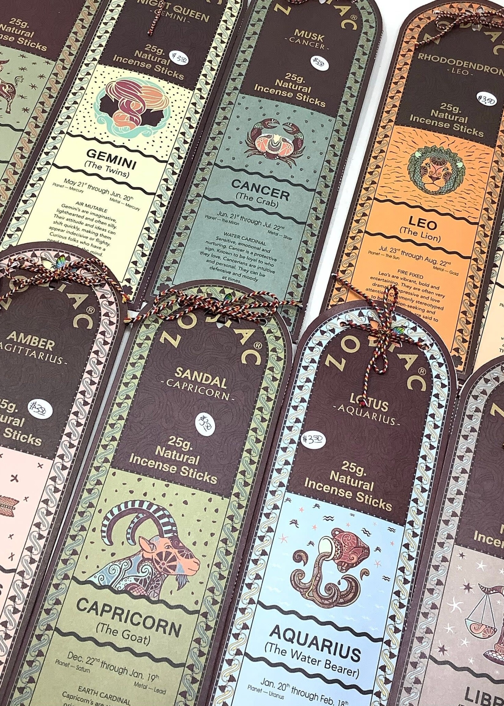 Zodiac Zodiac Incense Sticks 25g
