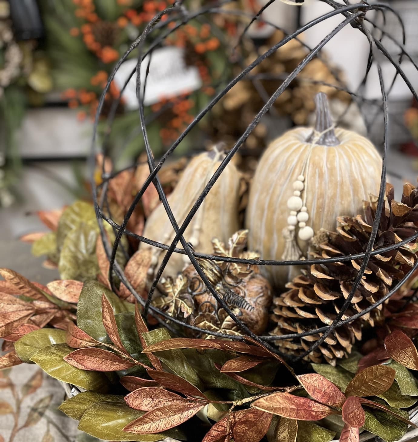 14" Wire Garden Sphere The Fabulous Fern