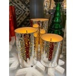Set of 3 Mercury Glass Glow Candles