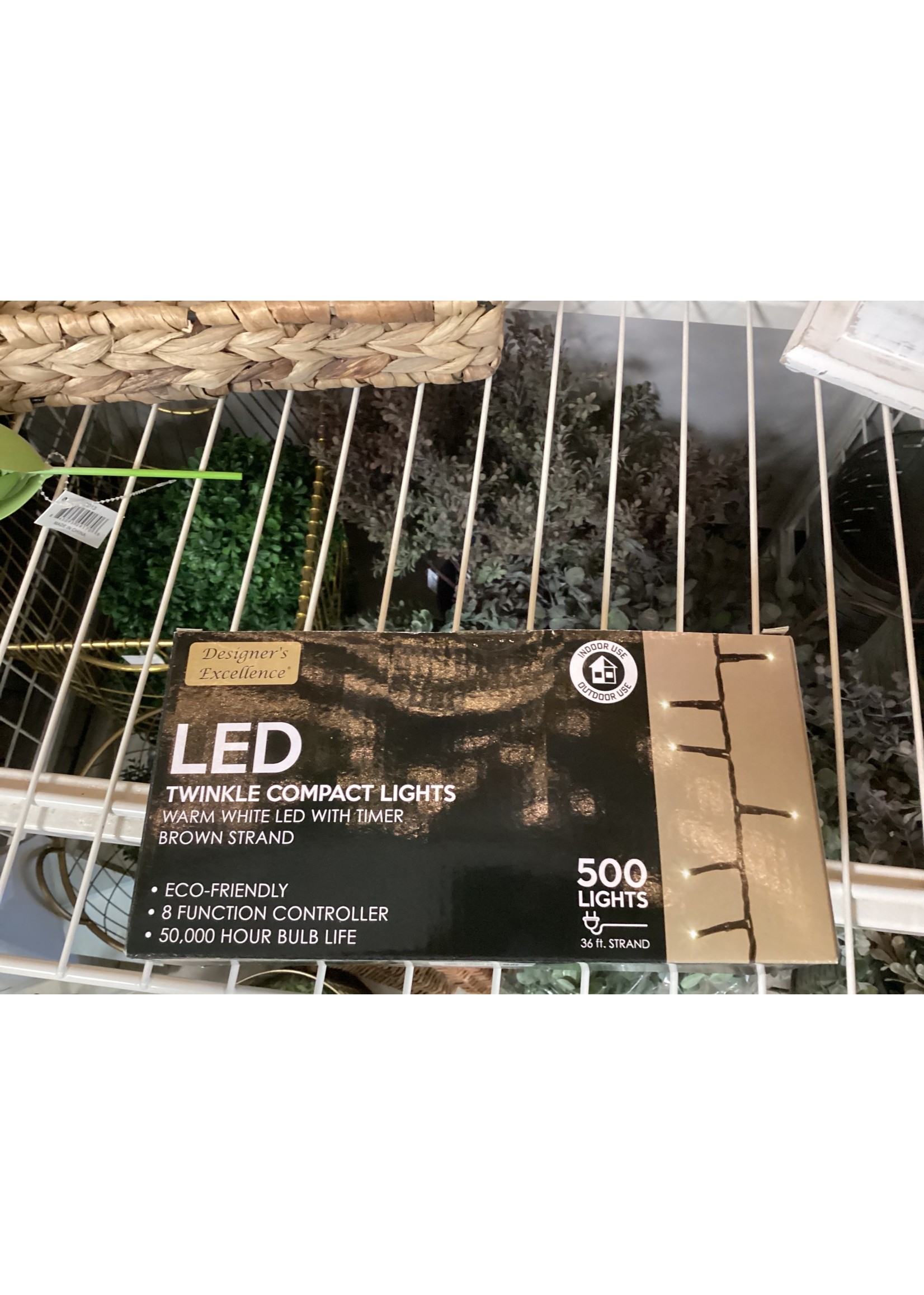 36'  Compact Led Brown Wire Lights