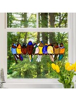 9.5"H Marisol Multicolor Birds Window