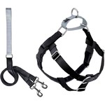 2 Hounds 2 Hounds Freedom Harness & Leash Black Medium 5/8''