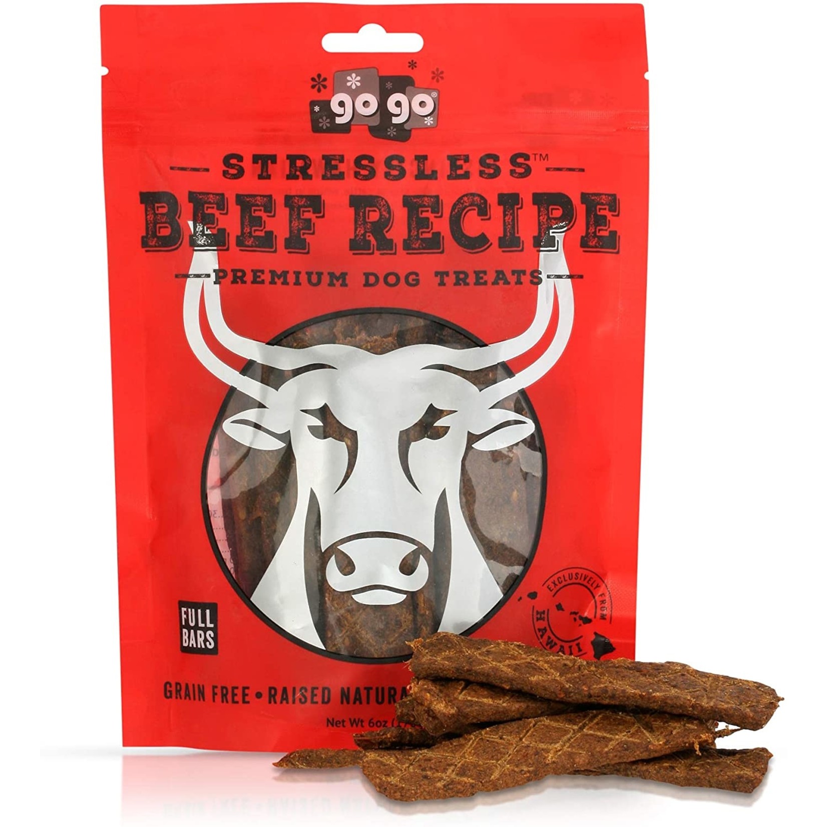 Gogo Gogo Stressless Beef Jerky Bars 6oz
