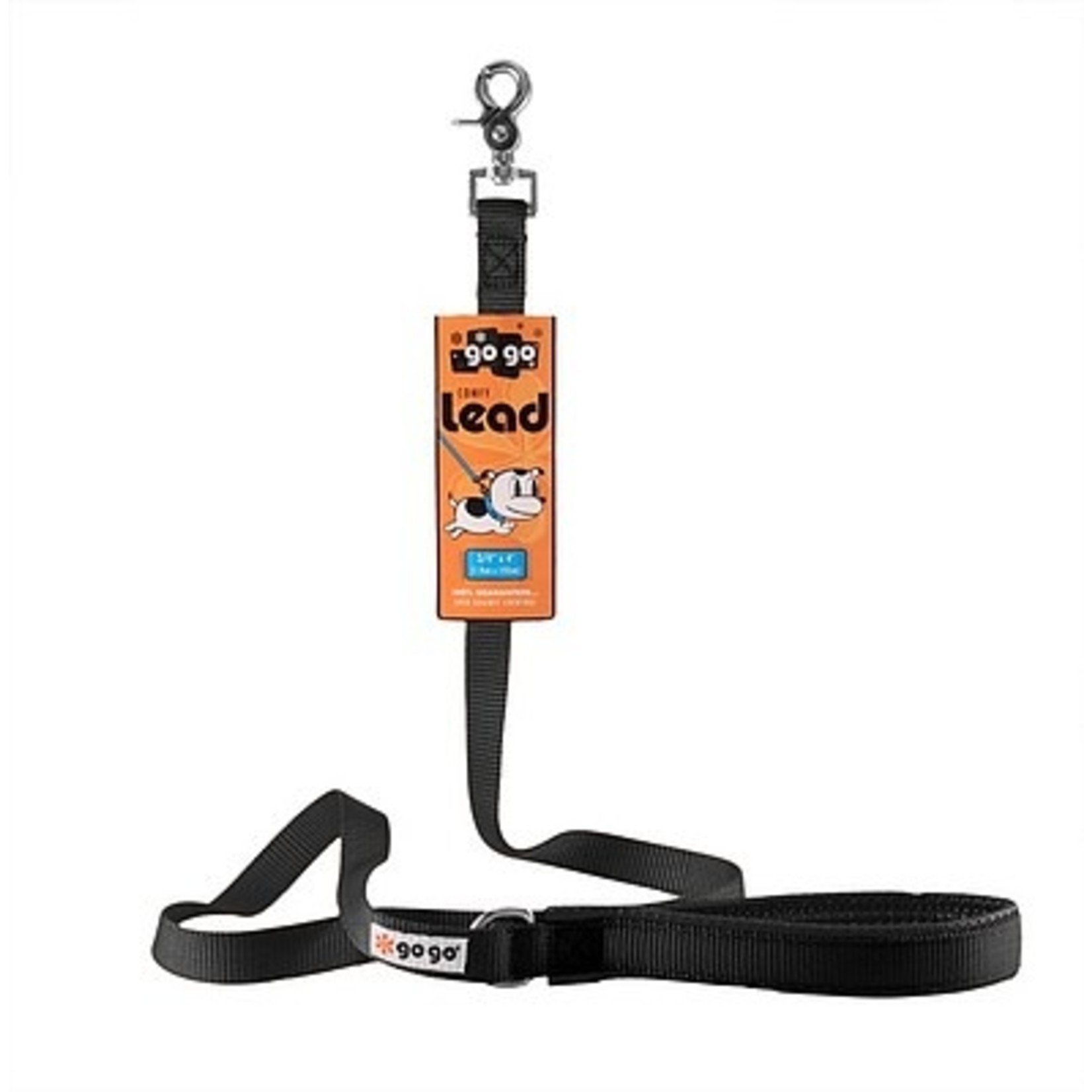 Gogo Gogo Comfy Leash Black 5/8" x 6'