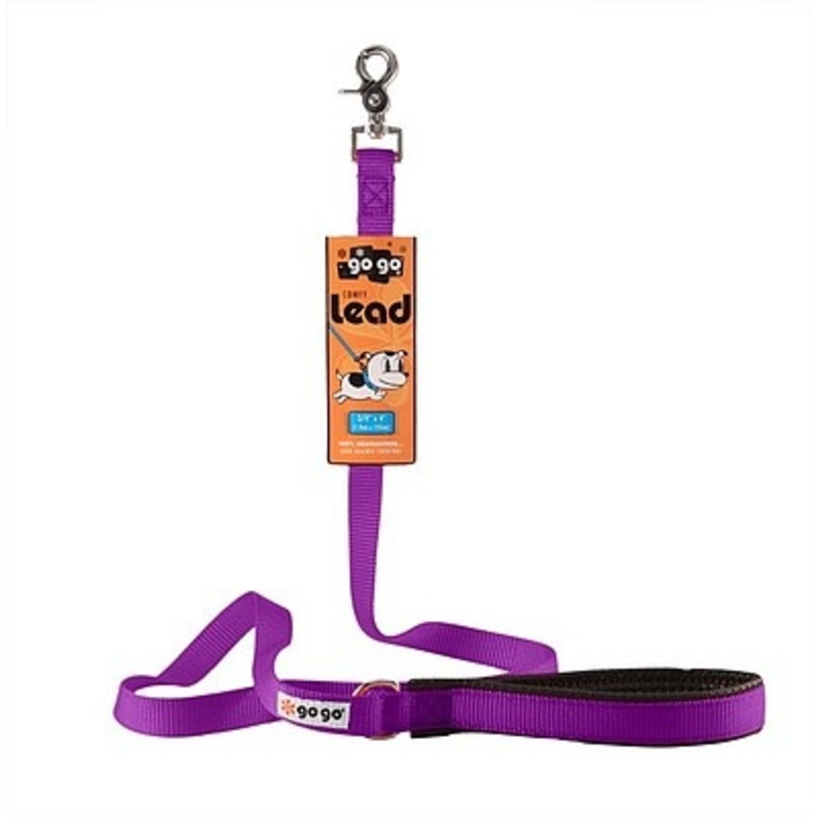 Gogo Gogo Comfy Leash Purple 5/8" x 6'