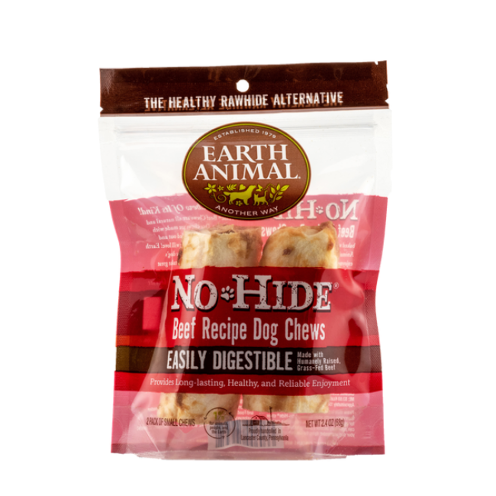 Earth Animal Earth Animal No-Hide Beef 4'' 2-Pack