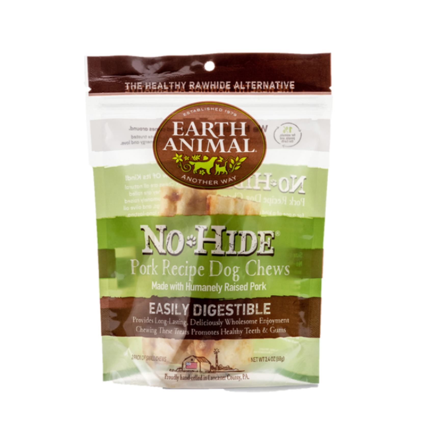 Earth Animal Earth Animal No-Hide Pork 4'' 2-Pack