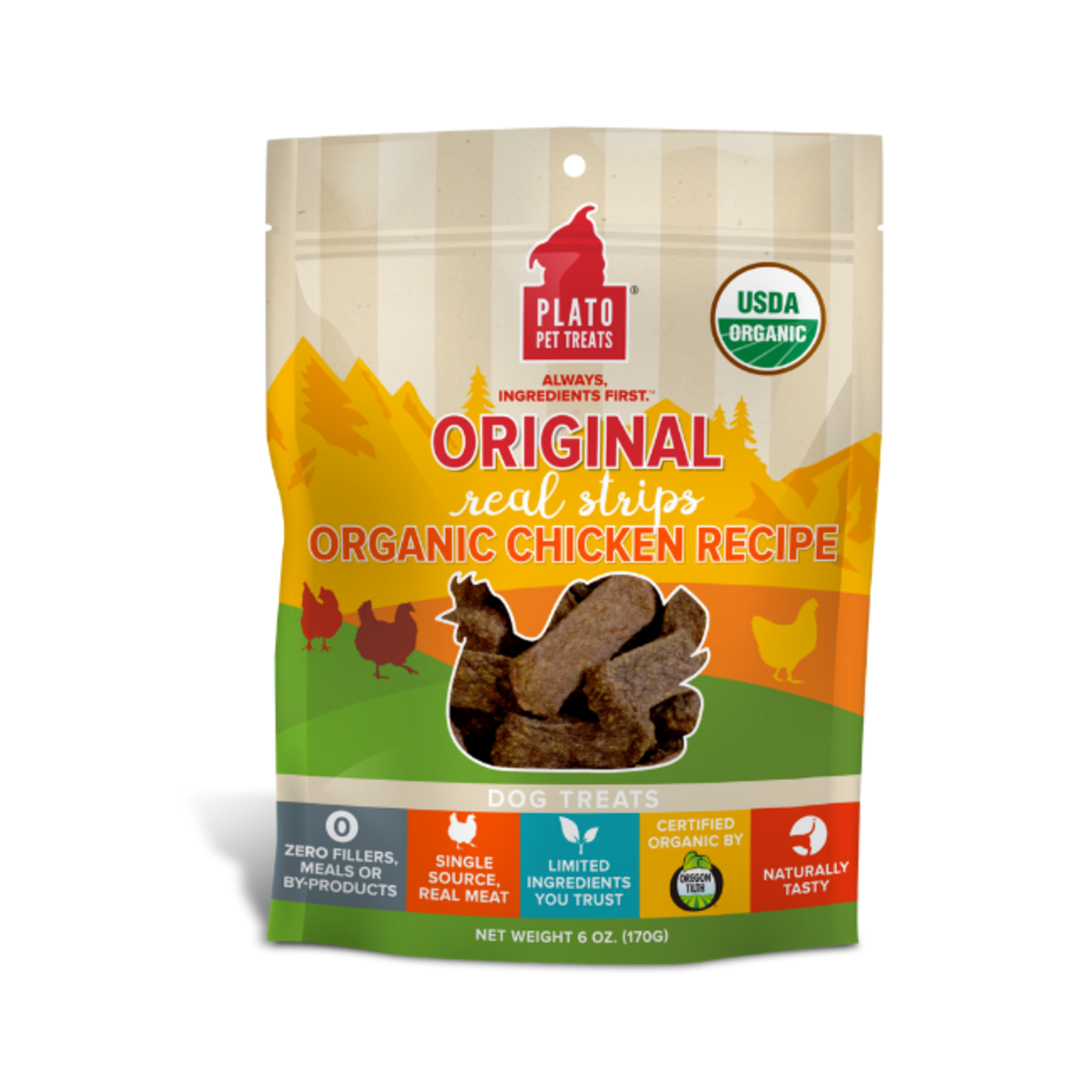 Plato Plato Original Strips Organic Chicken 6oz