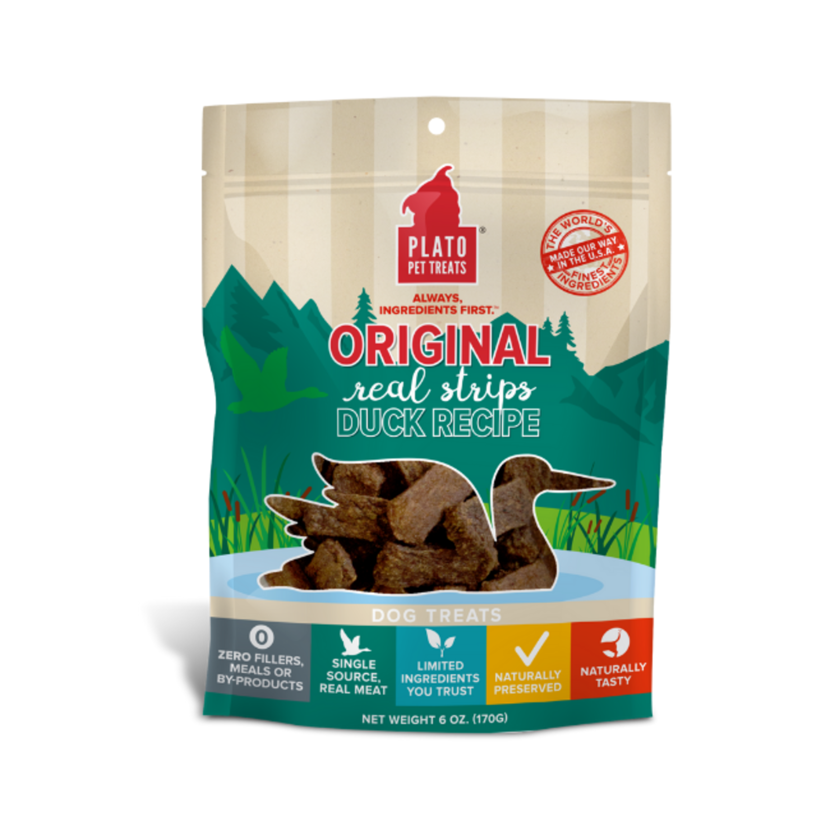 Plato Plato Original Strips Duck 6oz