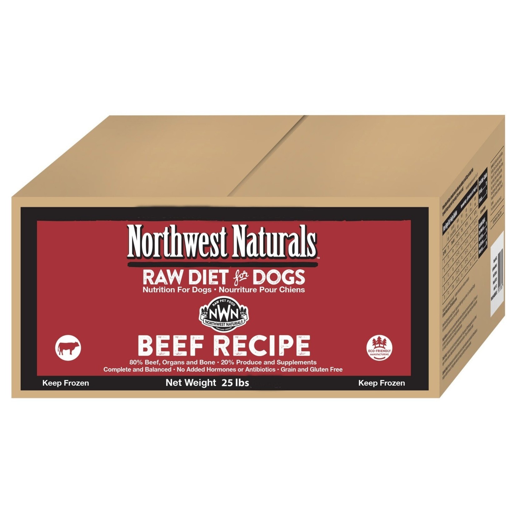 Northwest Naturals Northwest Naturals Dog Raw Beef Bulk Bars 25#