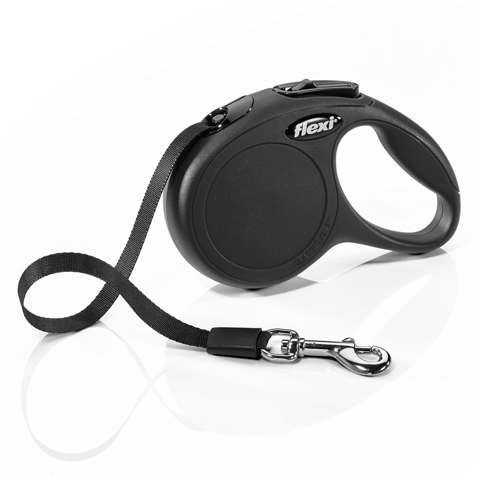 Flexi Flexi New Classic Retractable 16' Black Medium Tape