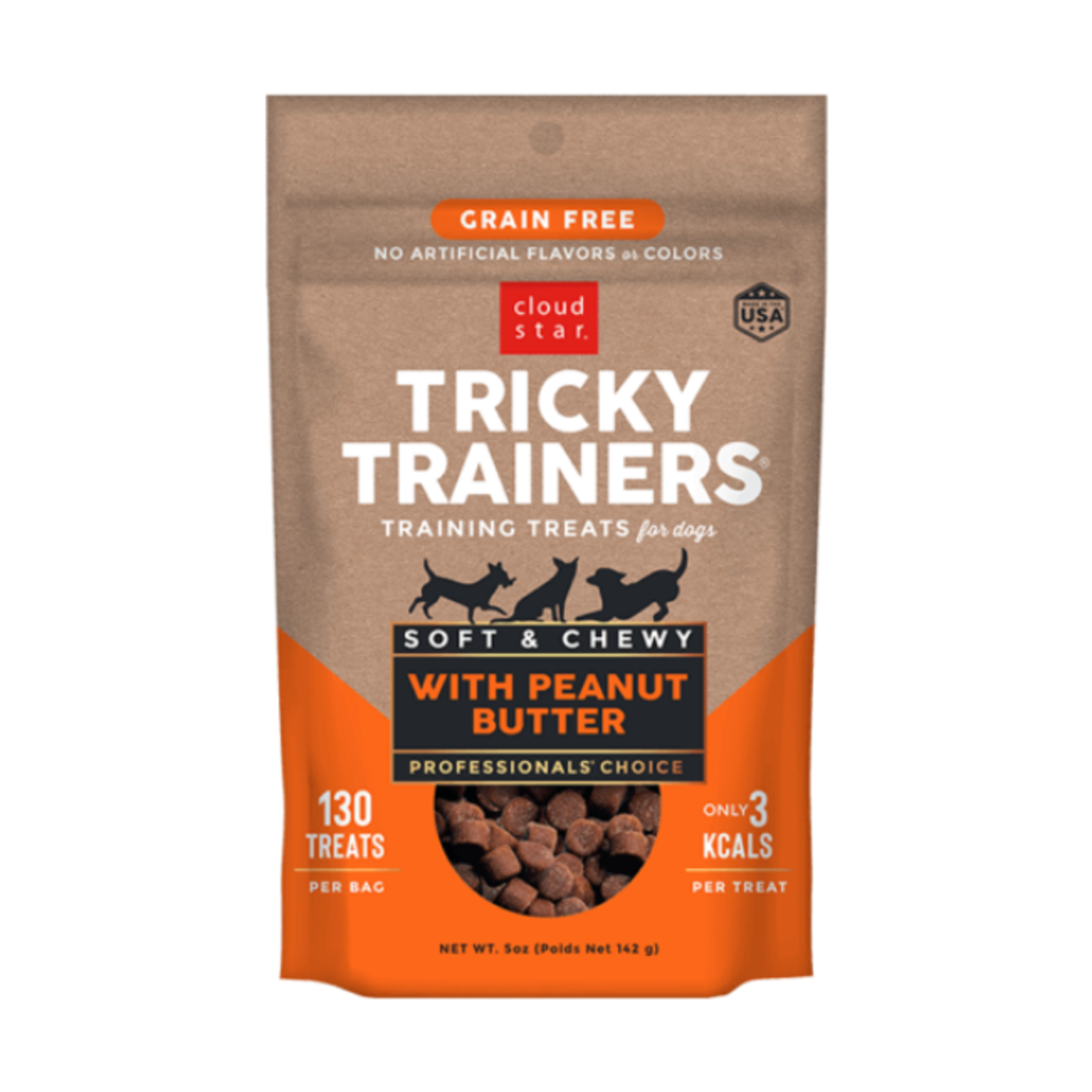 Cloud Star Cloudstar Tricky Trainers Soft & Chewy Grain Free Peanut Butter 5oz
