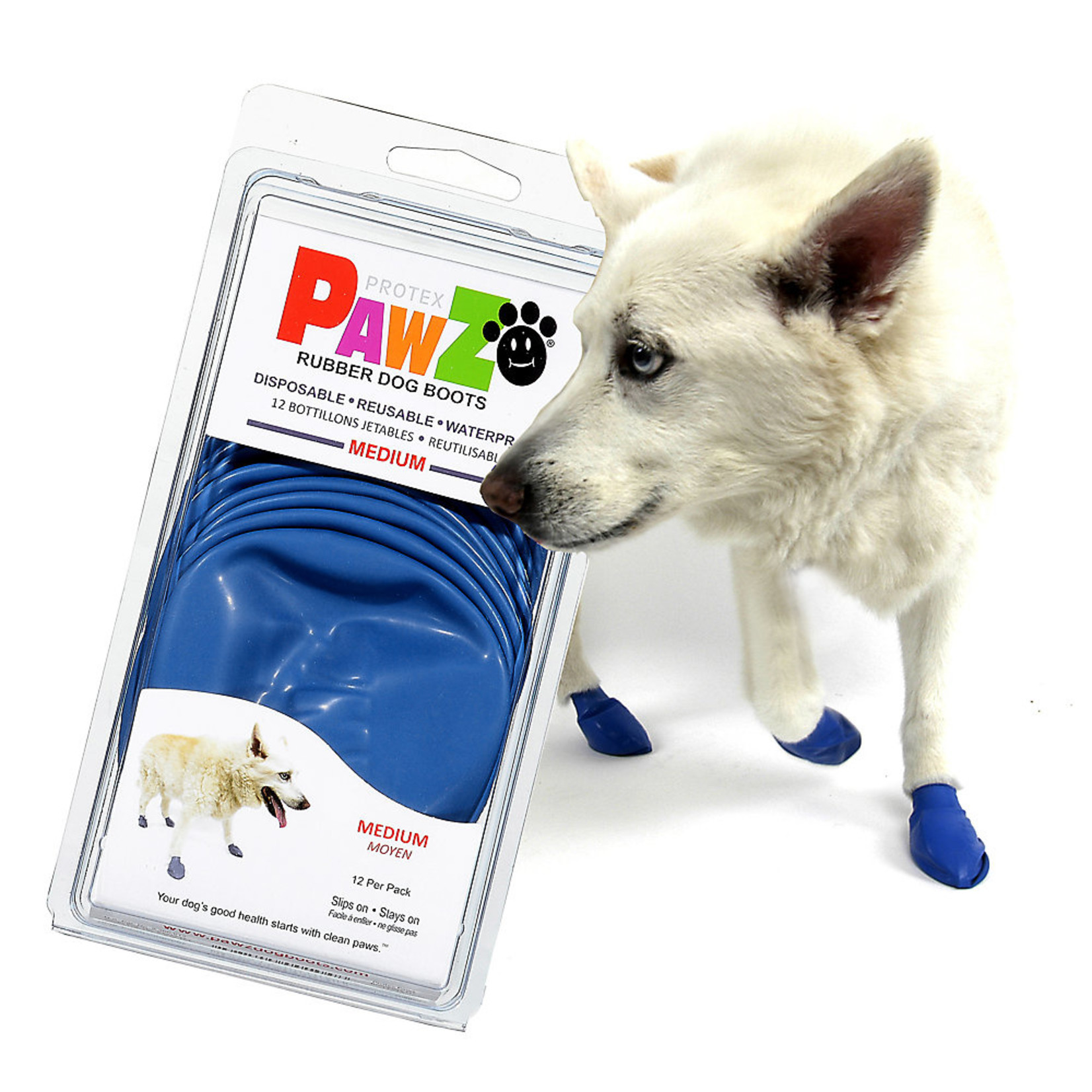 Pawz Pawz Boots Blue MD 12ct