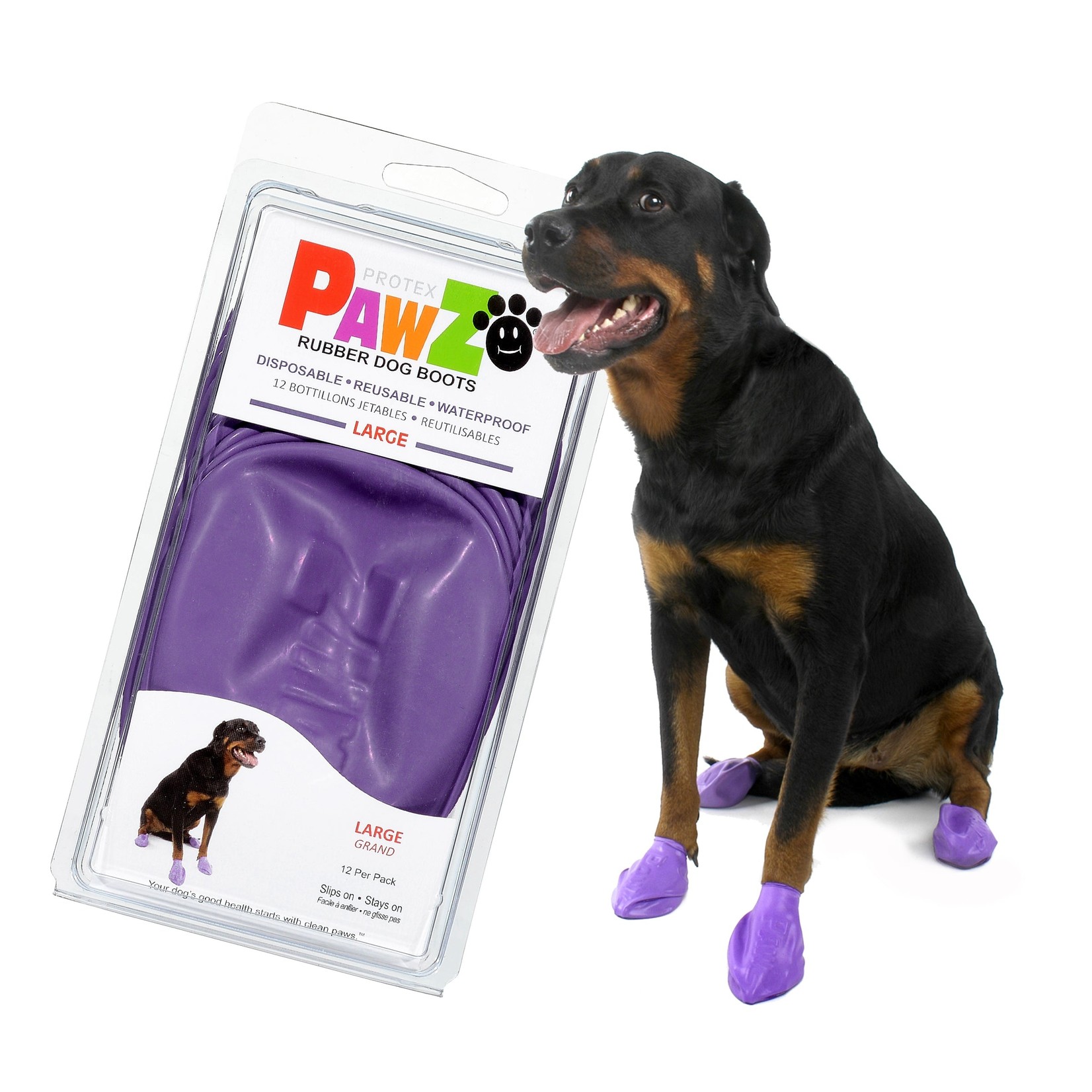 Pawz Pawz Boots Purple LG 12ct