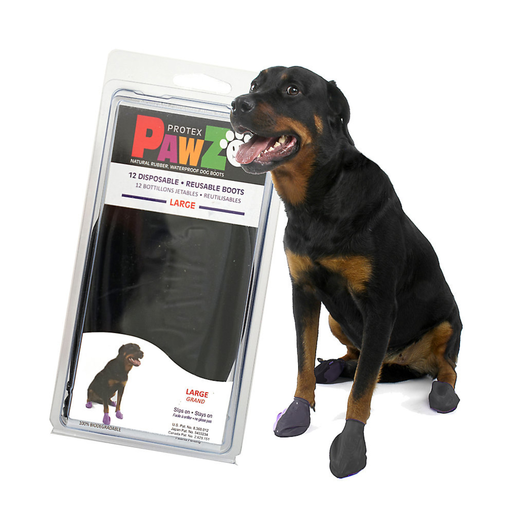 Pawz Pawz Boots Black LG 12ct